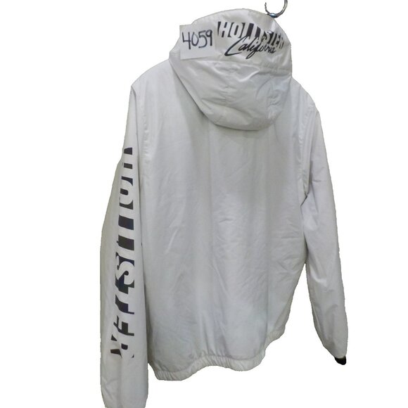 Vtg Hollister Epic Flex Thick Sherpa Lined White Hooded Jacket Men's Size XL - Picture 8 of 11